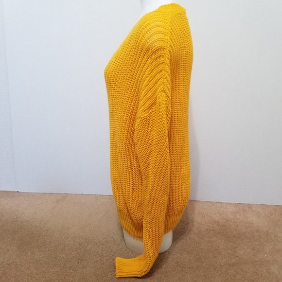 Forenza Victoria's Secret PINK sweater Small open knit crochet pullover v-neck - Picture 2 of 13